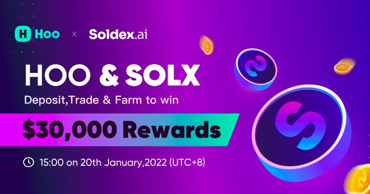 加密貨幣交易所虎符將於 1 月 20 日新增 Soldex(SOLX)，同步開啟等值 30,000 USDT 活動