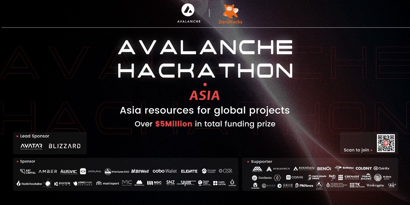 《Avalanche 亞洲黑客馬拉松》祭出 500 萬美元高額獎金，為全球開發者提供亞洲地區發展資源