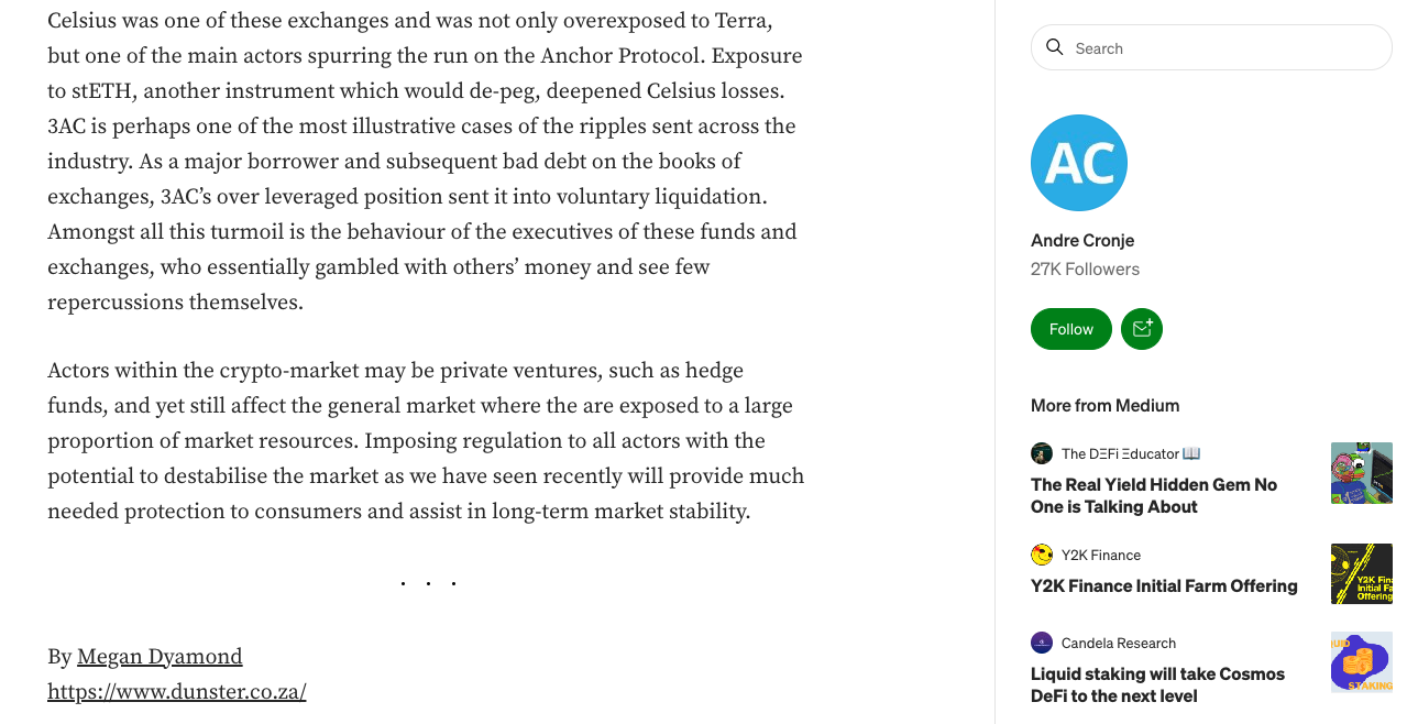 Andre Cronje 回歸？時隔多月於Medium 發文探討2022 加密貨幣寒冬– 桑幣區識Zombit