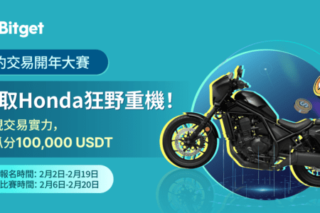 Bitget 合約交易大賽開打！第一名獨得 Honda 重機，收益為正就可分得獎金！