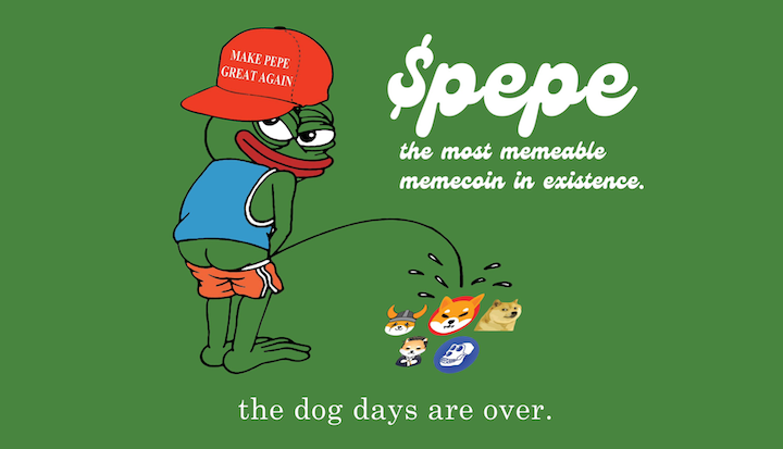 「佩佩蛙」奪回迷因寶座！PEPE 代幣發行三天漲幅超 22,000%