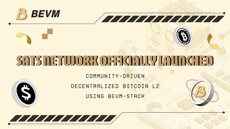 BEVM 推出比特幣二層網路 Sats Chain，使用銘文 SATS 作為 Gas 與治理代幣