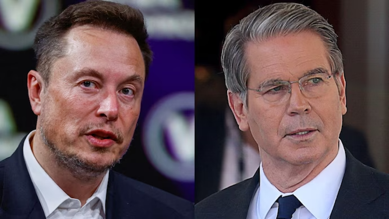 知情人士爆料美財長與馬斯克在白宮貼臉戶罵！目擊者：兩名億萬富翁上演 WWE