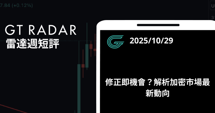GT Radar 雷達週報 10/29:修正即機會?解析加密市場最新動向
