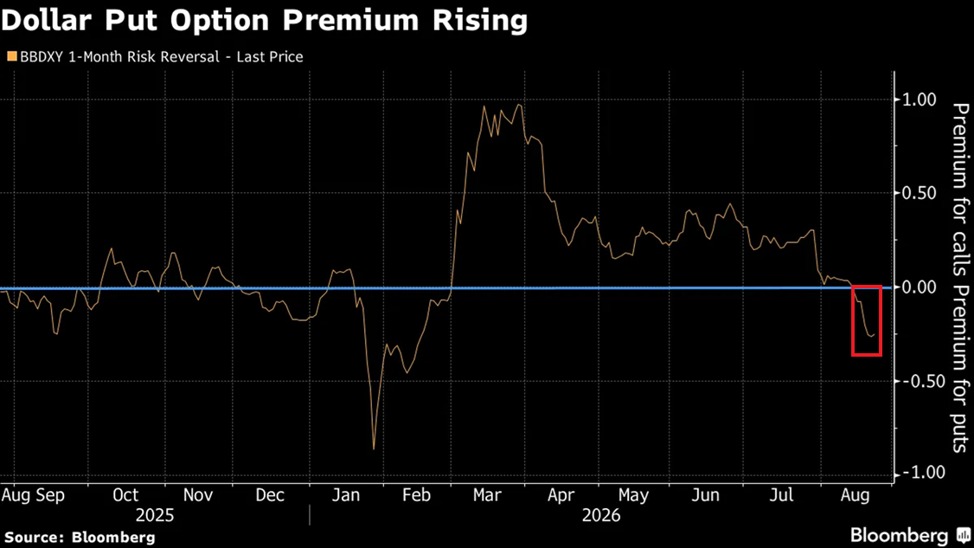 Dollar Put Option Premium Rising
